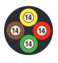 Load image into Gallery viewer, 14 Gauge Trailer Cable 4 Wire Diagram