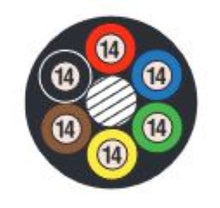 Load image into Gallery viewer, 14 Gauge Trailer Cable 6 Wire Diagram