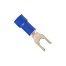 Load image into Gallery viewer, Blue 16-14 Gauge Vinyl Spade Terminals #6 Stud