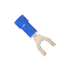 Load image into Gallery viewer, Blue 16-14 Gauge Vinyl Spade Terminals #8 Stud
