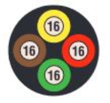 Load image into Gallery viewer, 16 Gauge Trailer Cable 4 Wire Diagram