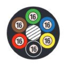 Load image into Gallery viewer, 16 Gauge Trailer Cable 6 Wire Diagram