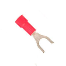 Load image into Gallery viewer, Red 22-18 Gauge Vinyl Spade Terminals #10 Stud