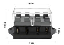 Load image into Gallery viewer, 4 way fuse block with dimensions