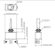 Load image into Gallery viewer, 50 amp On-Off-On Toggle Switch Schmatic