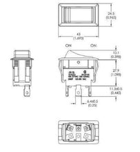 Load image into Gallery viewer, Full Size Rocker Switches - 1/4'' Tabs Schmatic