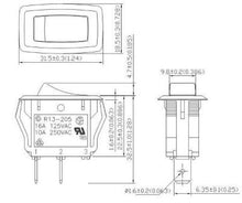 Load image into Gallery viewer, Appliance Rocker Switches Schmatic
