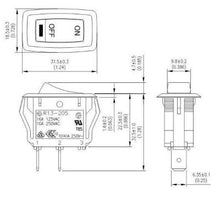 Load image into Gallery viewer, Appliance Rocker Switches - SPST ON-OFF Red Label Schmatic