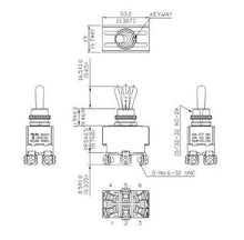 Load image into Gallery viewer, Toggle Switch Screw Mount DPDT MOM-OFF-MOM Schematic