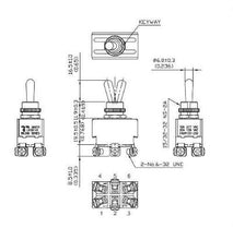 Load image into Gallery viewer, Toggle Switch Screw Mount DPDT ON-ON Schematic