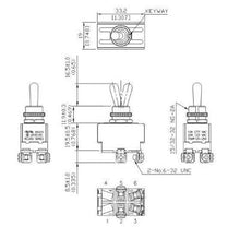 Load image into Gallery viewer, Toggle Switch Screw Mount DPST ON-OFF Schematic
