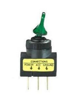 Load image into Gallery viewer, On-Off Illuminated Duckbill Toggle Switches Green