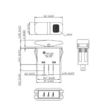Load image into Gallery viewer, Guardian Series Surf N Turf Switch SPST ON-OFF Red Schematic