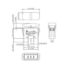 Load image into Gallery viewer, Guardian Series Surf N Turf Switch SPDT ON-OFF-ON Schematic