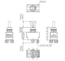 Load image into Gallery viewer, Toggle Switch - Heavy-Duty Motor Rated Double Pole Single Throw Screw Terminal Schmatic