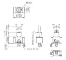 Load image into Gallery viewer, Toggle Switch - Heavy-Duty Motor Rated Single Pole Single Throw Screw Terminal Schmatic