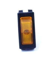 Load image into Gallery viewer, Illuminated Rocker Switch Amber SPST ON-OFF