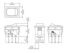 Load image into Gallery viewer, Mini Rocker Swtch DPDT ON-ON Schematic