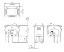 Load image into Gallery viewer, Mini Rocker Swtch DPST ON-OFF Schematic