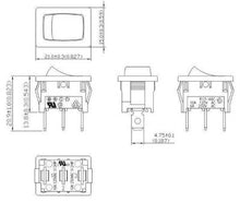Load image into Gallery viewer, Mini Rocker Swtch SPDT ON-ON Schematic