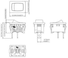 Load image into Gallery viewer, Mini Rocker Swtch SPST ON-OFF Schematic