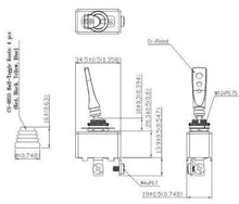 Load image into Gallery viewer, 50 amp On-Off Booted Handle Toggle Switch Schmatic