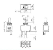 Load image into Gallery viewer, Plastic Double Insulated Sealed Toggle Switch SPST ON-OFF Schematic