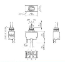 Load image into Gallery viewer, Plastic Double Insulated Sealed Toggle Switch SPST ON-OFF Schematic

