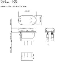 Load image into Gallery viewer, Illuminated Surf N Turf Switch SPST ON-OFF Red Schematic