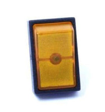 Load image into Gallery viewer, Round Hold Rectangular Rocker Switch Amber SPST ON-OFF