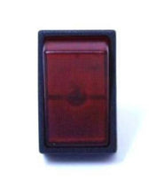 Load image into Gallery viewer, Round Hold Rectangular Rocker Switch Red SPST ON-OFF