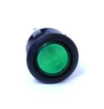 Load image into Gallery viewer, Illuminated Round Rocker Switch Green SPST ON-OFF
