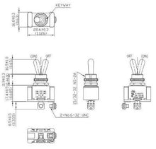 Load image into Gallery viewer, Toggle Switch Screw Mount SPST ON-OFF Schematic