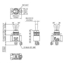 Load image into Gallery viewer, Toggle Switch Screw Mount SPST MOM-OFF Schematic