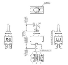 Load image into Gallery viewer, Toggle Switch - 20 Amp Sealed Double Pole Single Throw Flat Terminal On Off Sealed Schmatic