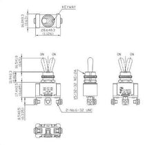Load image into Gallery viewer, Toggle Switch - 20 Amp Sealed Screw Terminal SPDT ON-ON Schematic