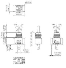 Load image into Gallery viewer, Toggle Switch - 20 Amp Sealed Single Pole Single Throw Flat Terminal Mom Off Sealed Schmatic