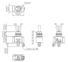 Load image into Gallery viewer, Toggle Switch - 20 Amp Sealed Screw Terminal SPST MOM-OFF Schematic