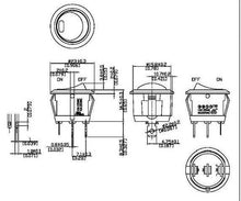 Load image into Gallery viewer, LED Illuminated 12 Volt Round Rocker Switch Schmatic
