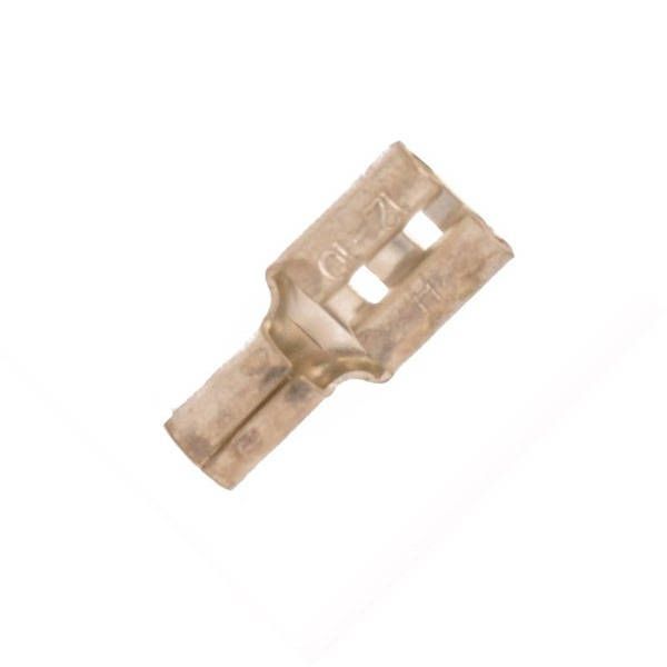 12-10 Gauge 1/4'' Non-Insulated Female Push-On Terminals