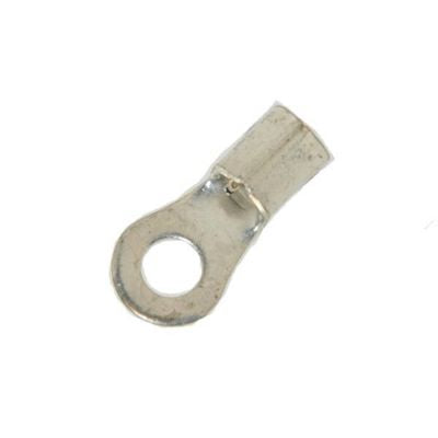(100) High Temperature Non-Insulated Ring Connector 12-10 Gauge AWG 5/16  Stud Electrical Wire Terminal - USA