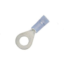 Load image into Gallery viewer, 16-14 Gauge Double Crimp Nylon Ring Terminal 1/4 Inch Stud
