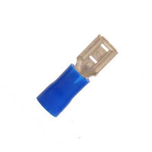 Load image into Gallery viewer, 16-14 Gauge Vinyl Insulated Blue Push-On Terminals 3/16&quot; Female Tab
