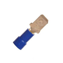 Load image into Gallery viewer, 16-14 Gauge Vinyl Insulated Blue Push-On Terminals 1/4&quot; Male Tab
