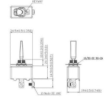 Load image into Gallery viewer, 50 amp On-Off Colored Handle Toggle Switch - Schematic
