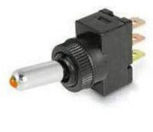Load image into Gallery viewer, Chrome Handle LED Toggle Switch Amber
