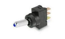 Load image into Gallery viewer, Chrome Handle LED Toggle Switch Blue
