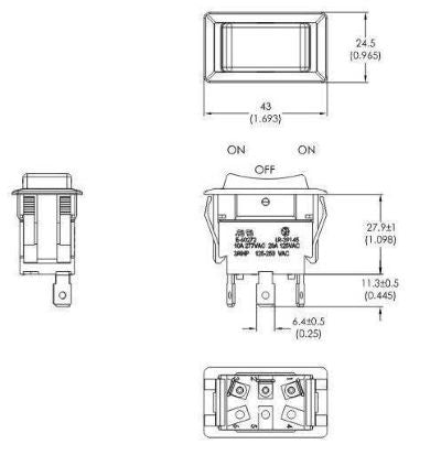Full Size Rocker Switches - 1/4'' Tabs - WiringProducts, Ltd. – Wiring ...