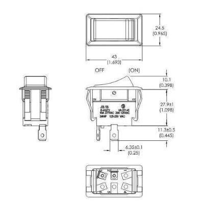 Full Size Rocker Switches - 1/4'' Tabs - WiringProducts, Ltd. – Wiring ...
