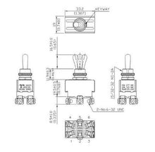Load image into Gallery viewer, Toggle Switch Screw Mount DPDT MOM-OFF-MOM Schematic
